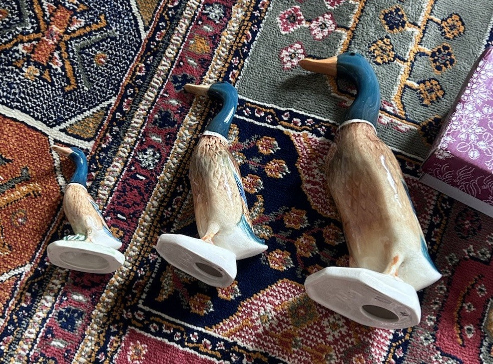 Vintage Beswick England Mallard Duck Trio – Models 756/1, 756/2, 756/3 C1950/60s