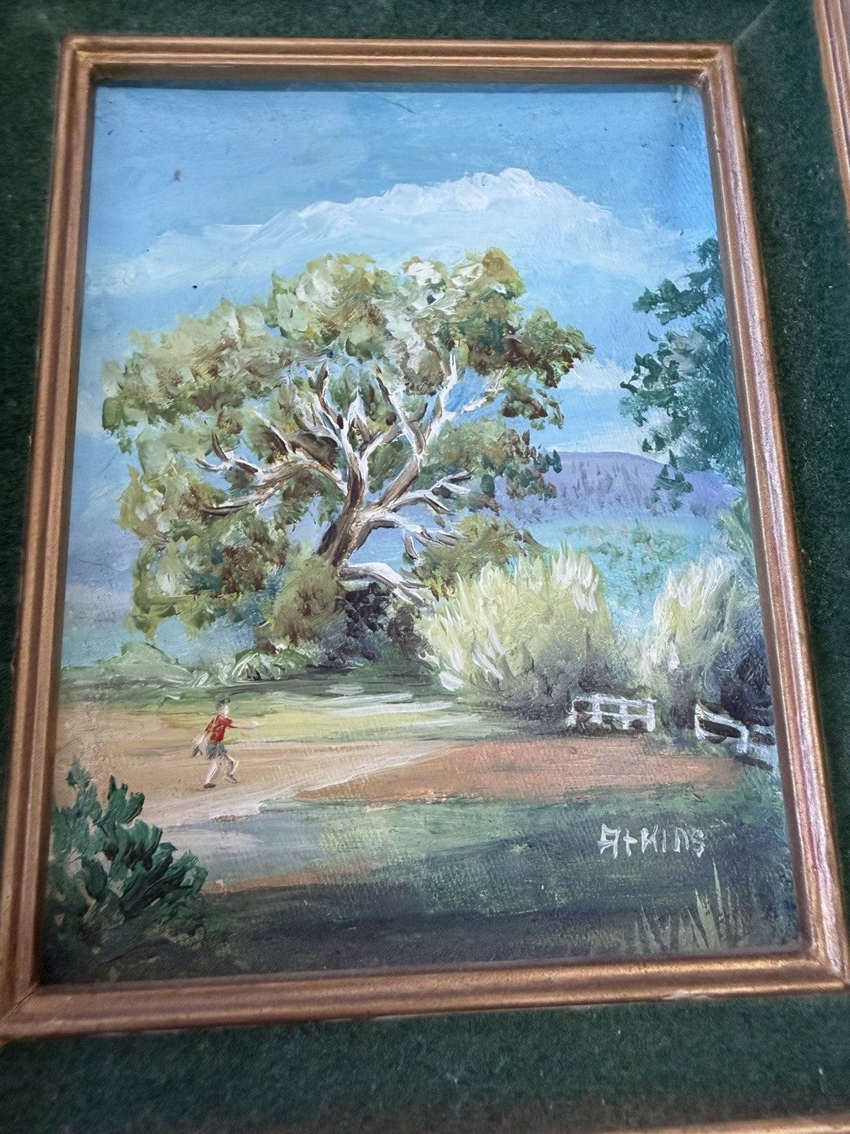 Atkins Set 4 Vintage Australian Oil Paintings Melbourne Tasmania Victoria