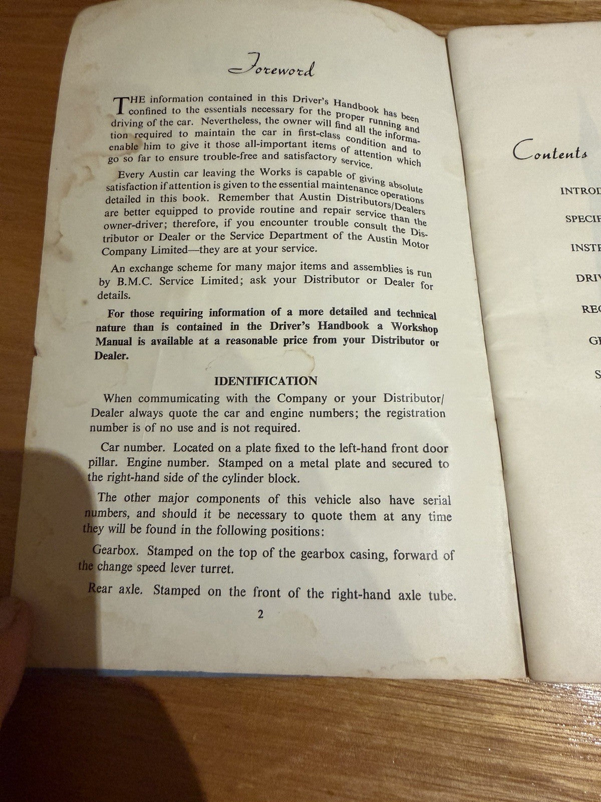 1959 Austin A40 Driver’s Handbook Original 97H 1650B BMC Car Manual