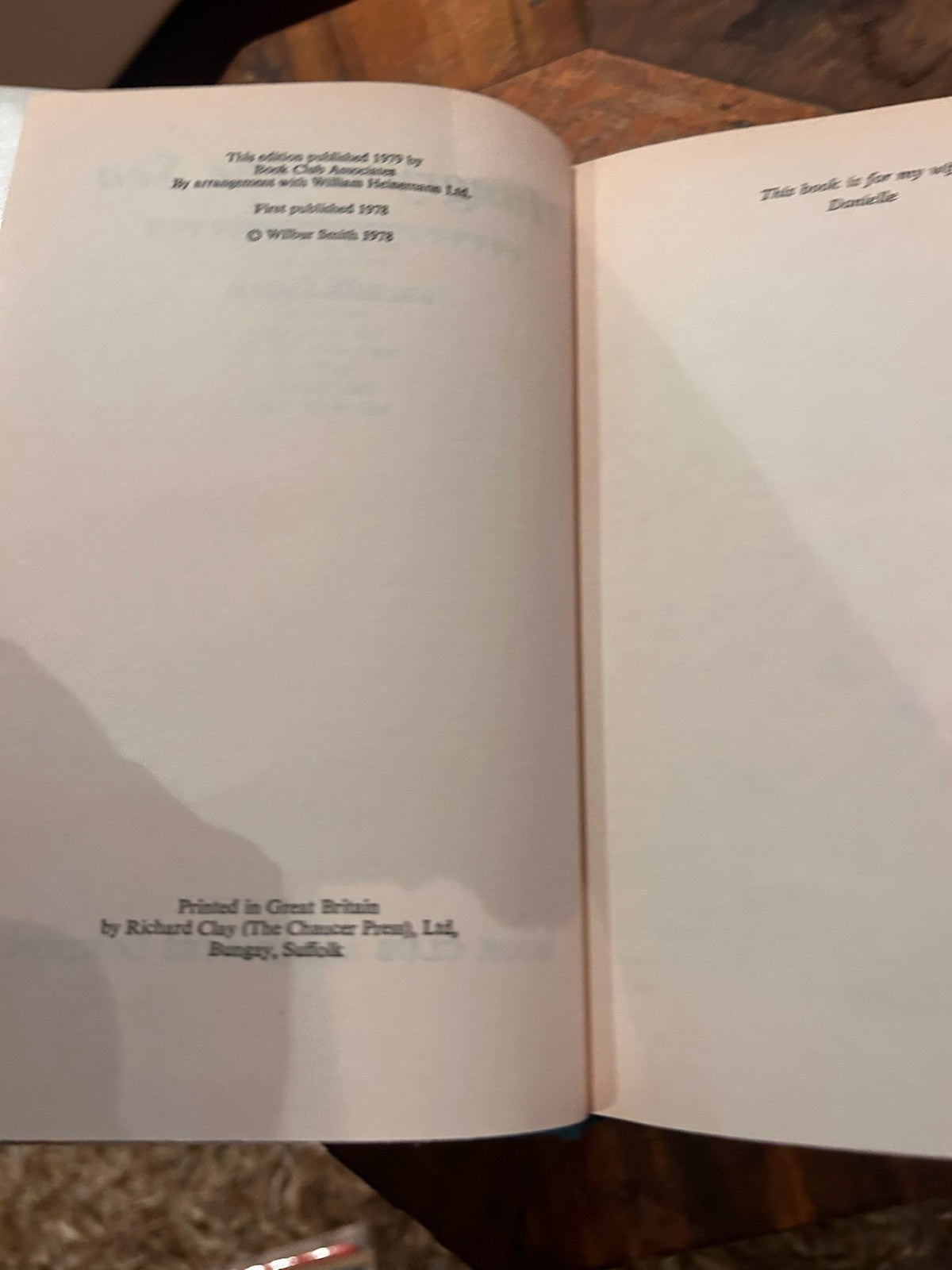 Hungry as the Sea by Wilbur Smith Vintage Hardcover Book Club Edition 1978