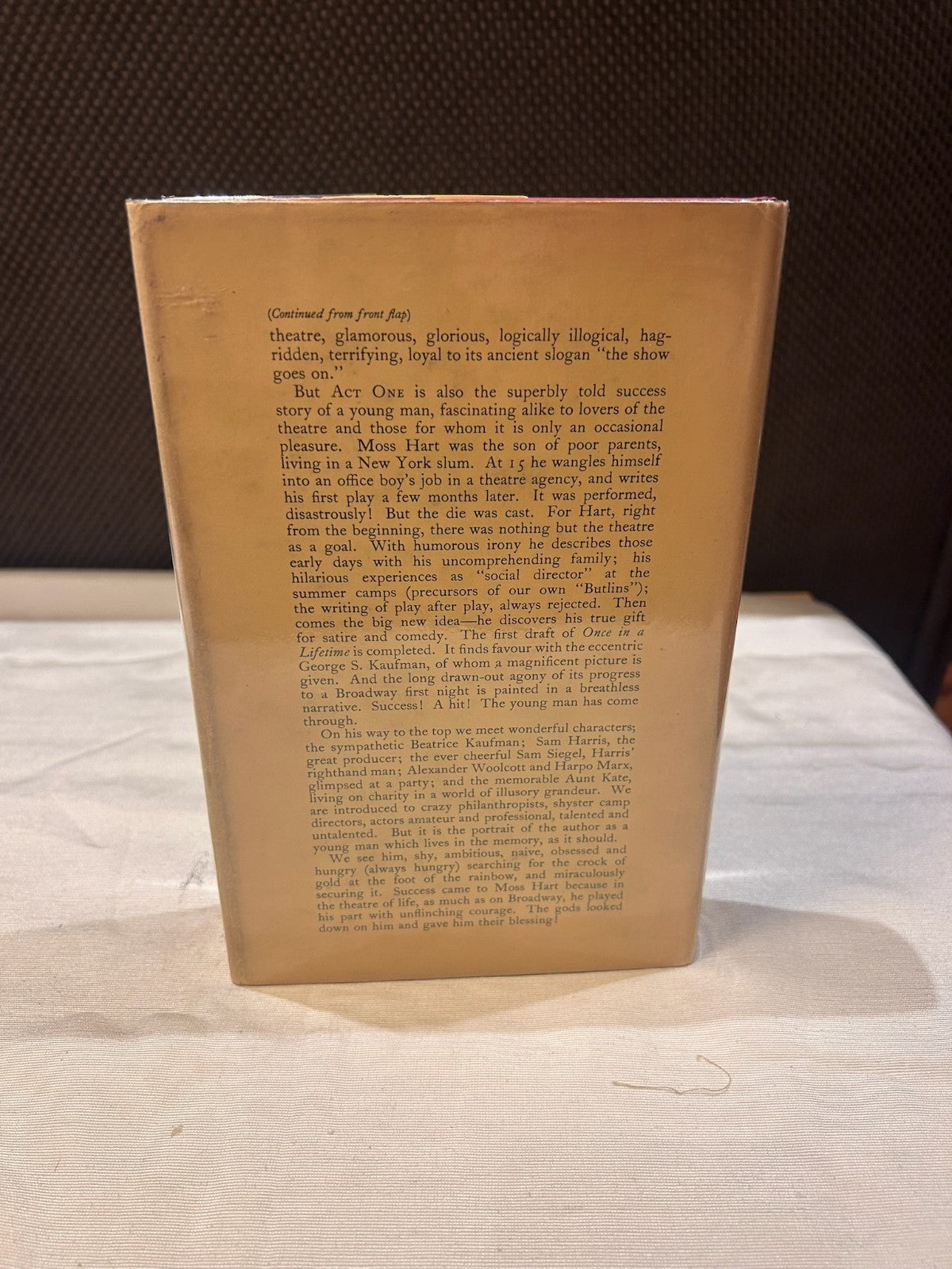 Act One – Moss Hart | Vintage Autobiography Hardback