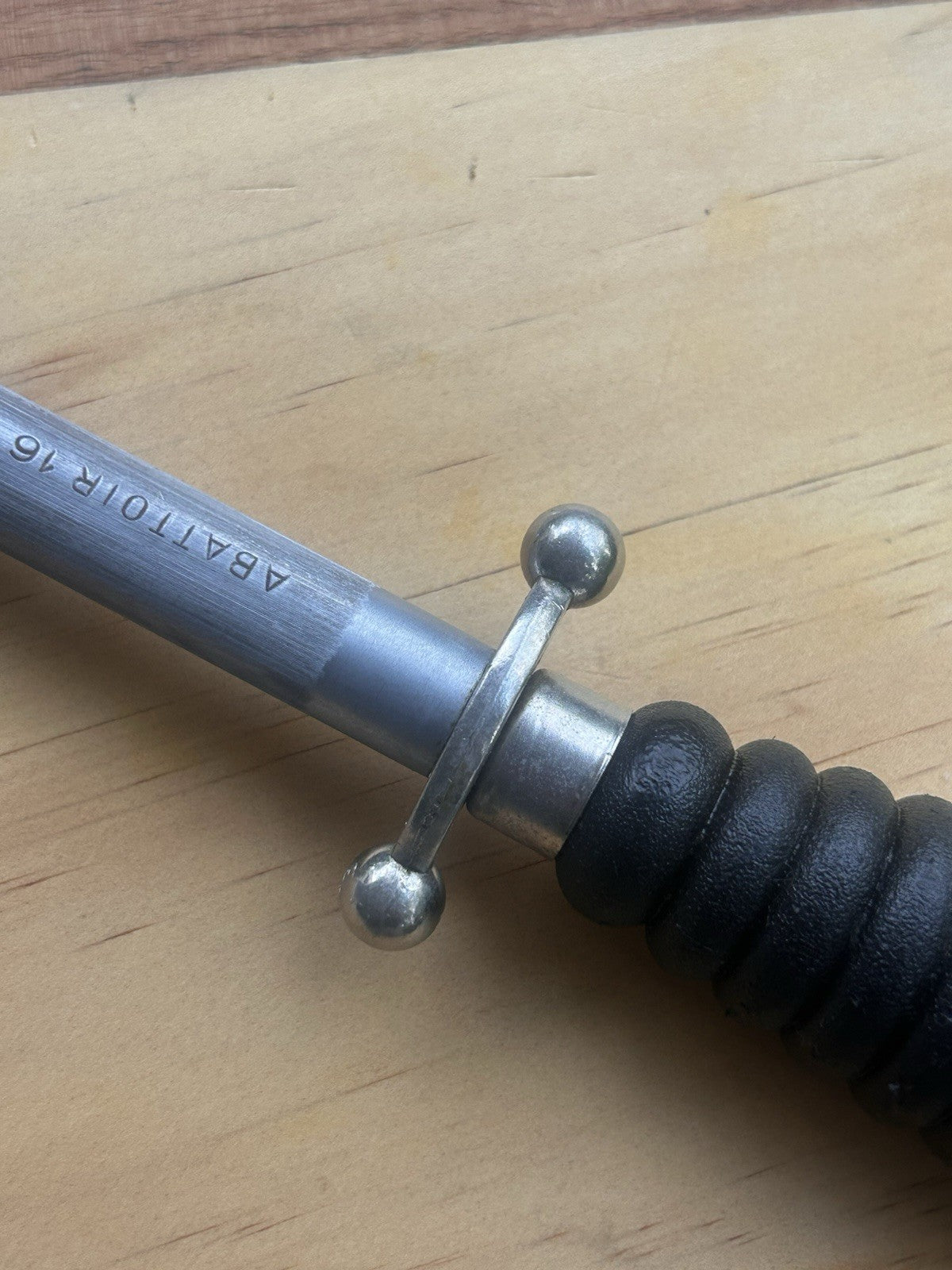 Vintage Solingen Abattoir Butcher’s Steel 16” Chrom-Vanadium Germany C1950s