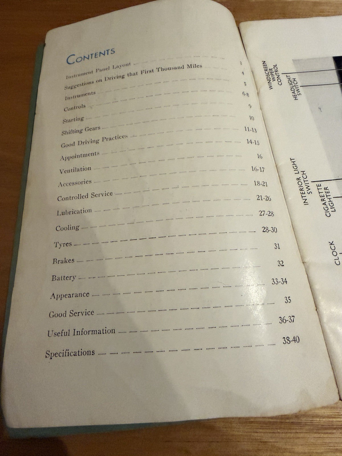 1952 Ford Australia V8 Owner’s Manual Customline Mainline Original 40pp