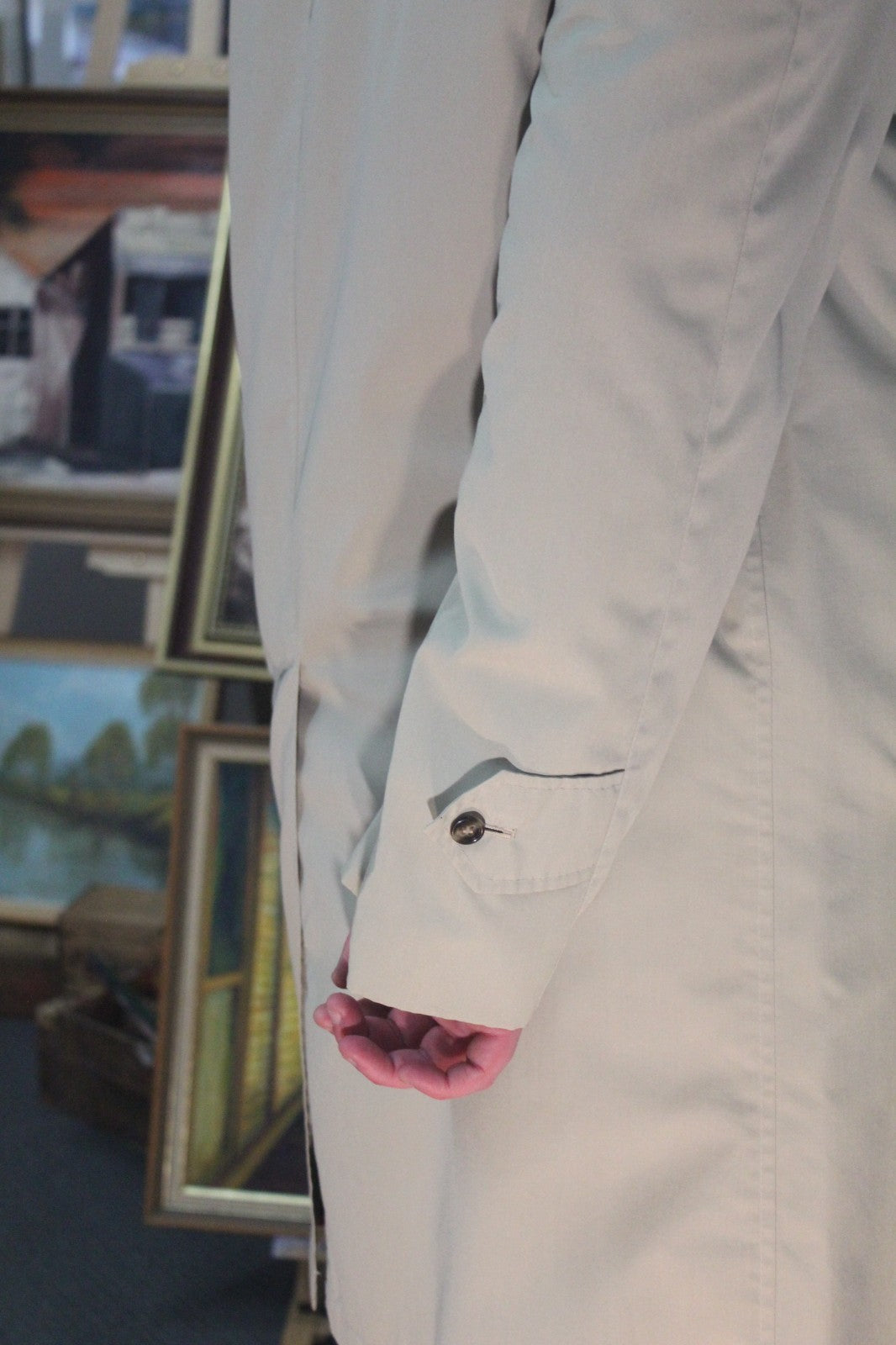 Vintage Henry Buck's Melbourne Beige Overcoat with Removable Liner