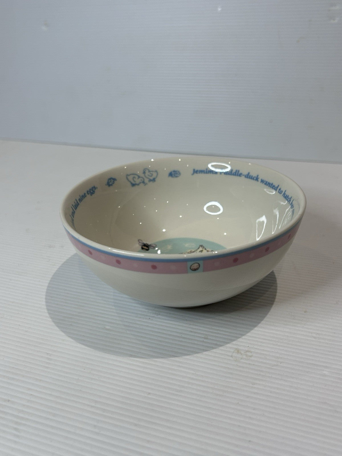 Wedgwood Jemima Puddle-Duck Bowl Beatrix Potter 2003 Peter Rabbit Nursery