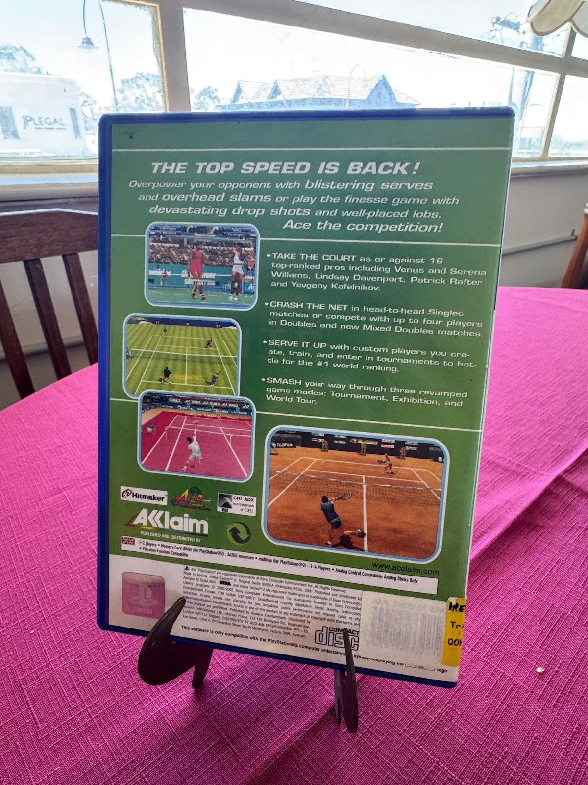 Virtua Tennis 2 PS2 PAL – Complete w Manual & Disc | 2001