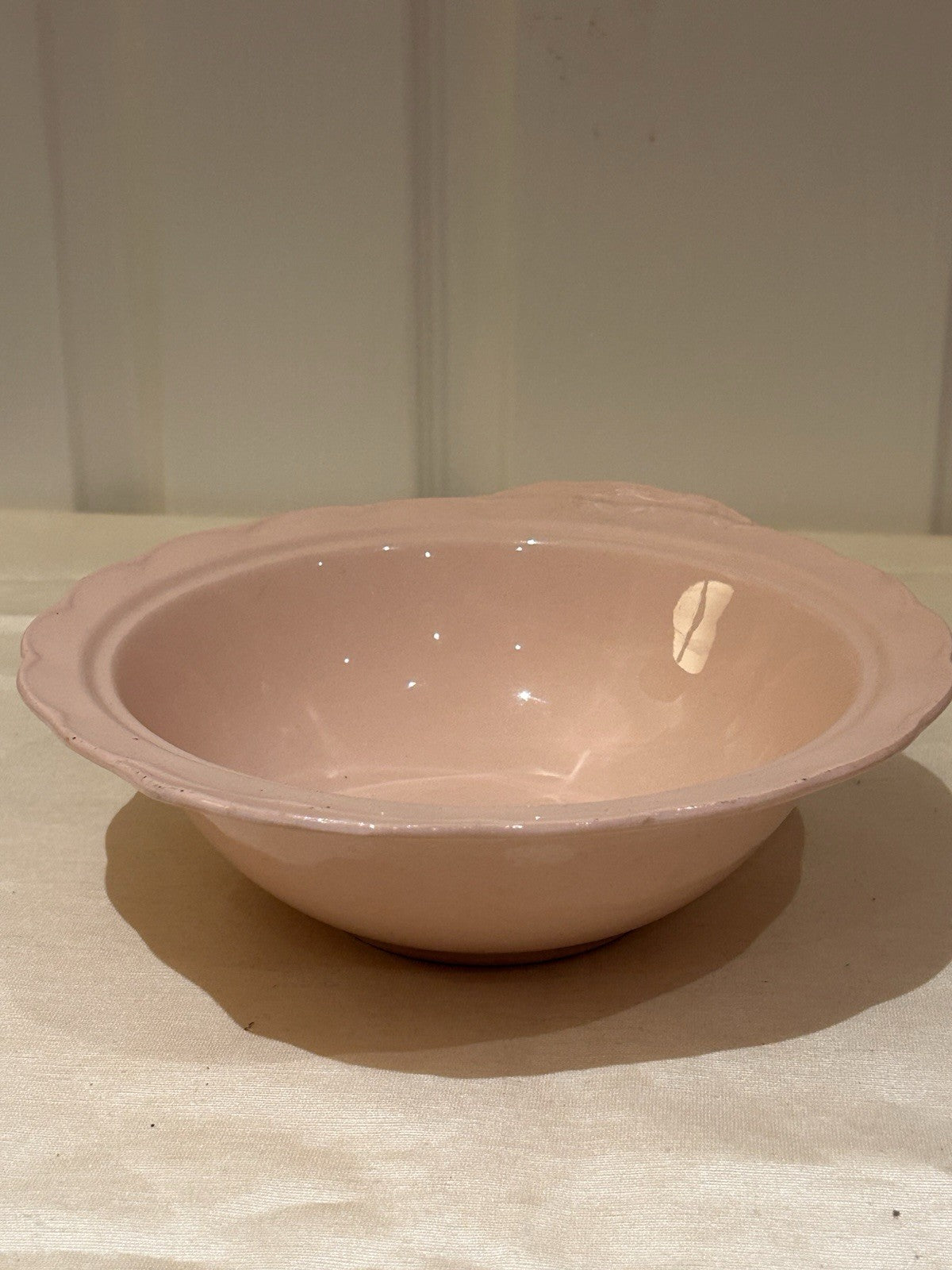 Vintage Grindley England Peach Petal Pink Serving Bowl 24cm 