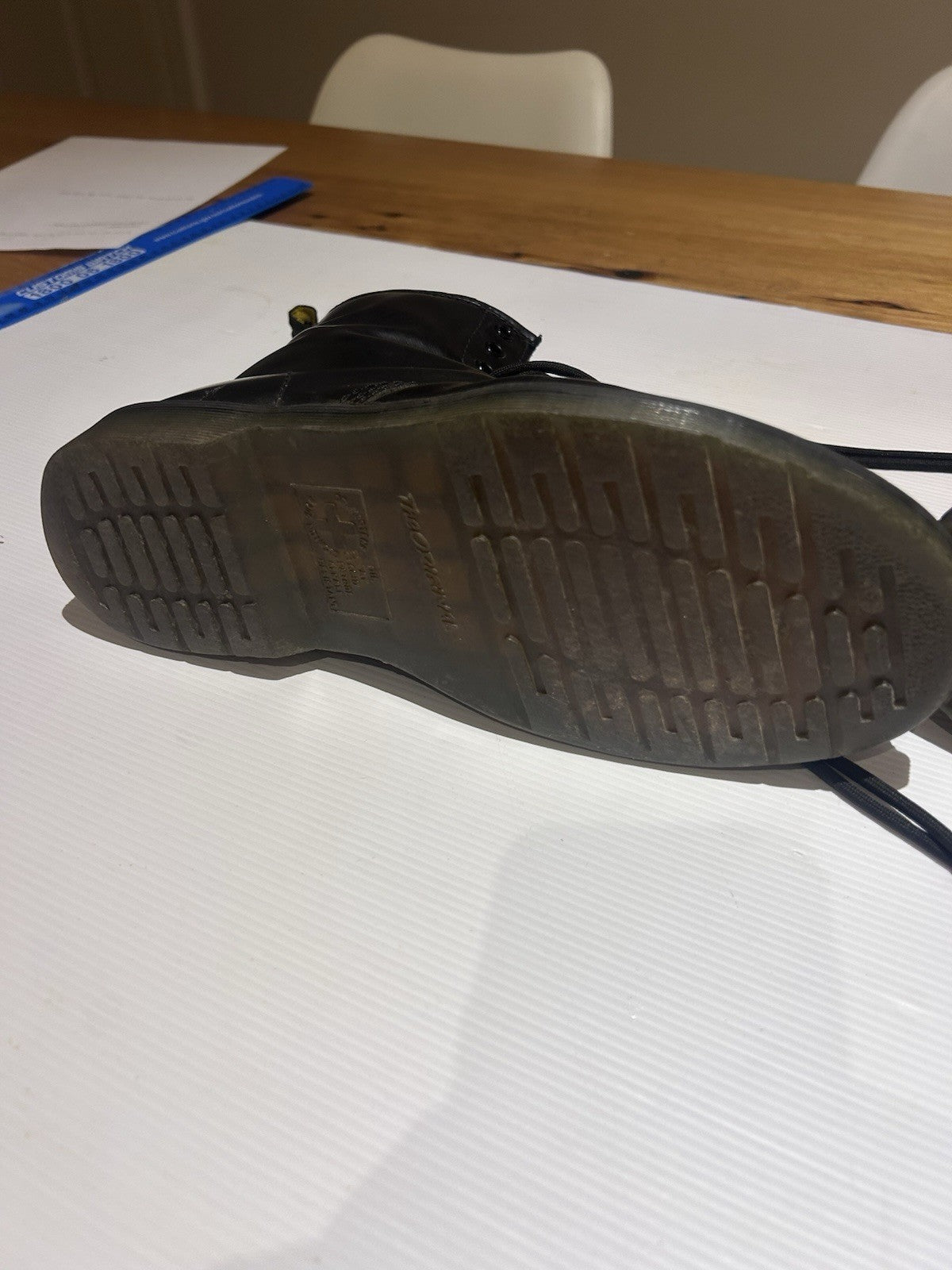 Dr Martens 1460 Black Leather Boots UK 6 EU 39 US 7 Lace-Up Made in China