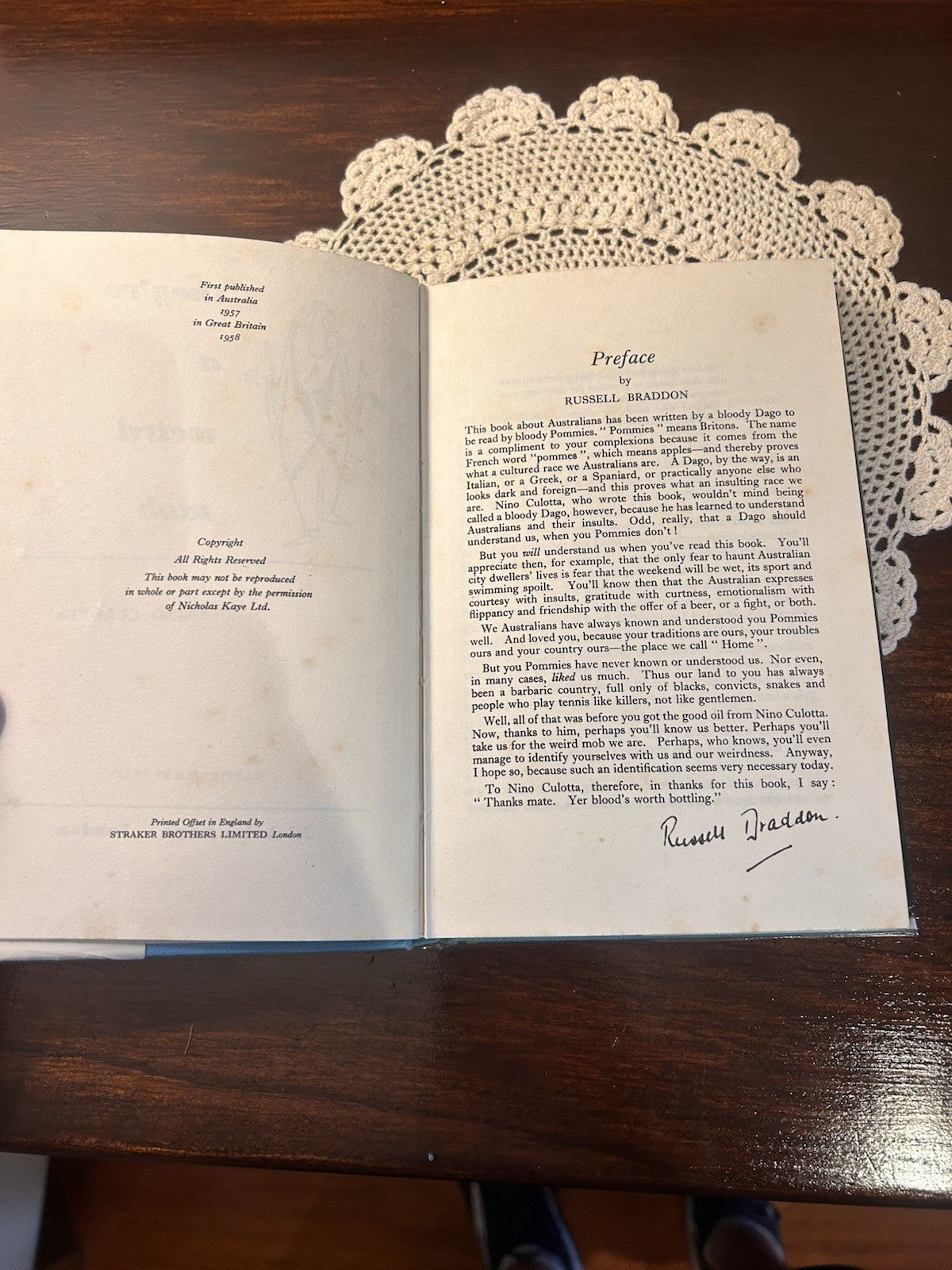 They’re a Weird Mob by Nino Culotta 1958 HC DJ 1st UK Ed Nicholas Kaye London