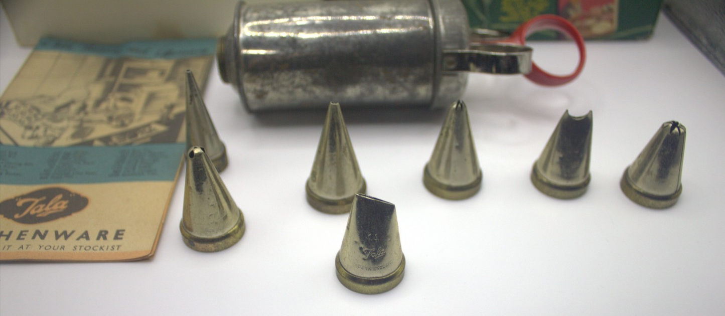 Tala Icing Set with Original Box & Instruction Leaflet – c.1940s–50s