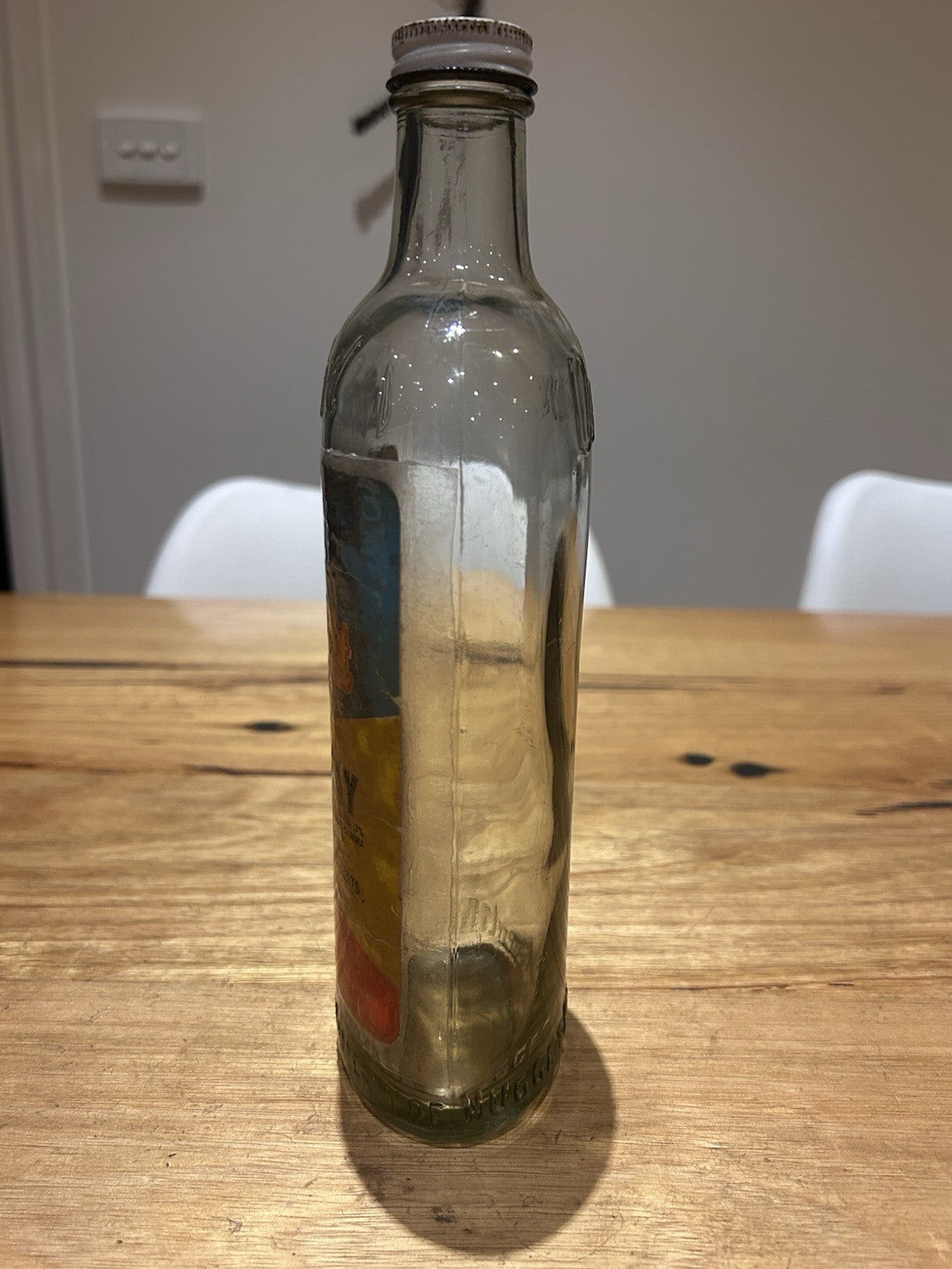 Vintage Minit Fly Spray Bottle Oxford Embossed 1 Imp Pint Insecticide c1950s