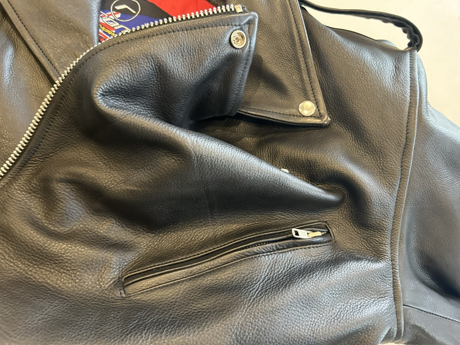 Ricondi Motorcycle Leather Jacket 4XL (52/62). Removable Liner & Armour. Black