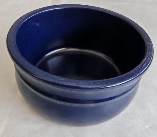 Spanish Studio Pottery Blue Casserole Bowl / Bowl - CERMER VXT