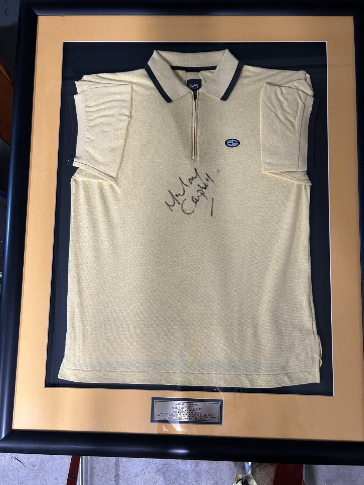 Michael Campbell NZ Golfer signed Nike Polo US Open Winner Early Career Item