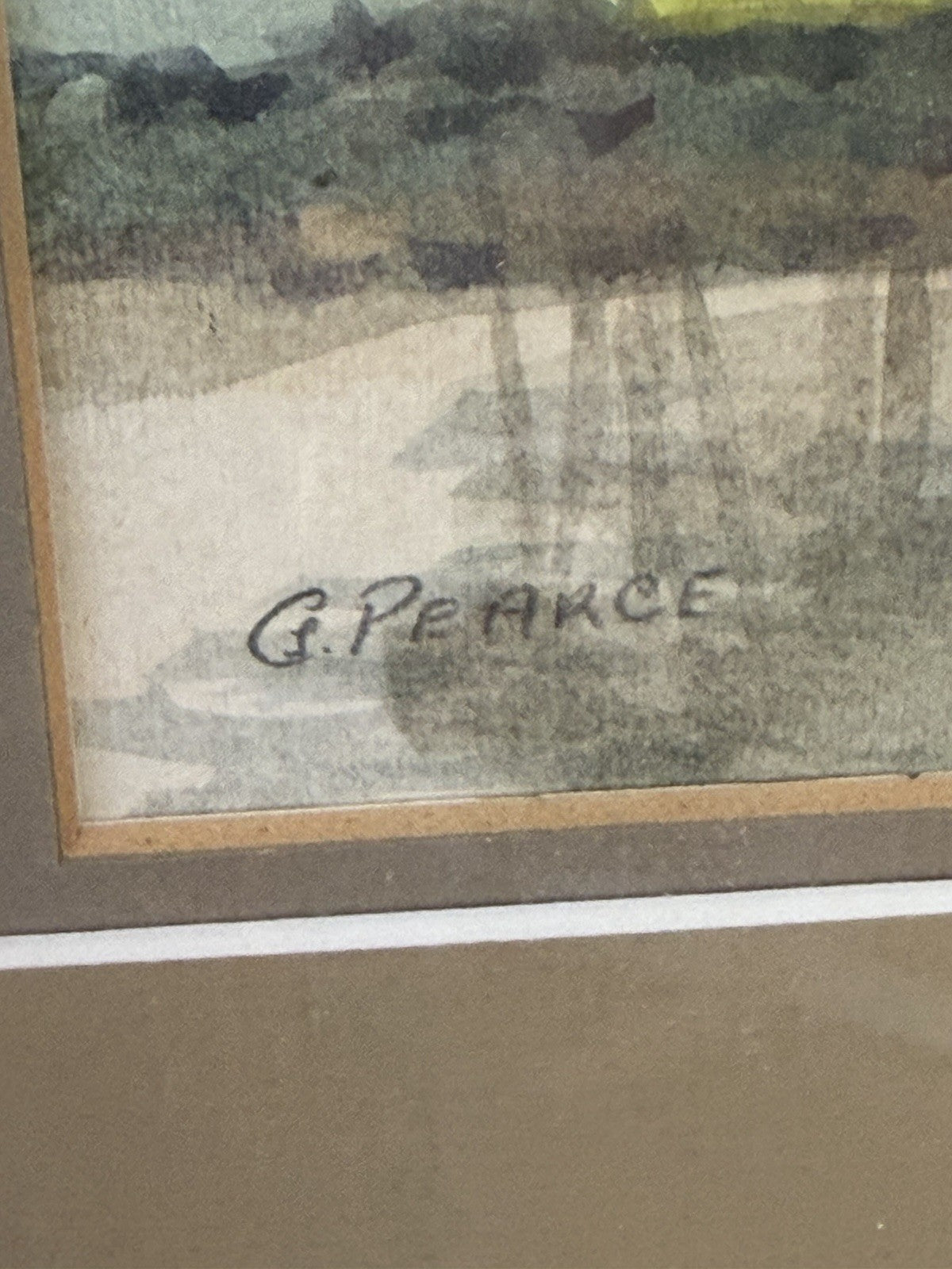 G Pearce Original Watercolour Australian Landscape Warrandyte Vintage Framed