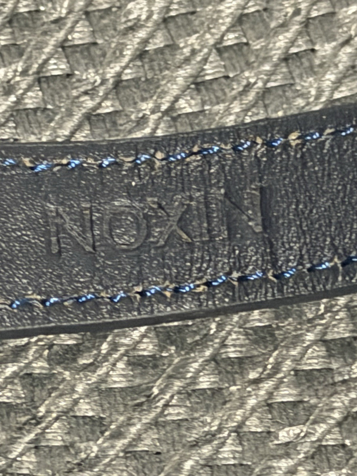 Nixon The Chameleon Gold Tone Blue Leather Quartz Watch Japan Movt 50m