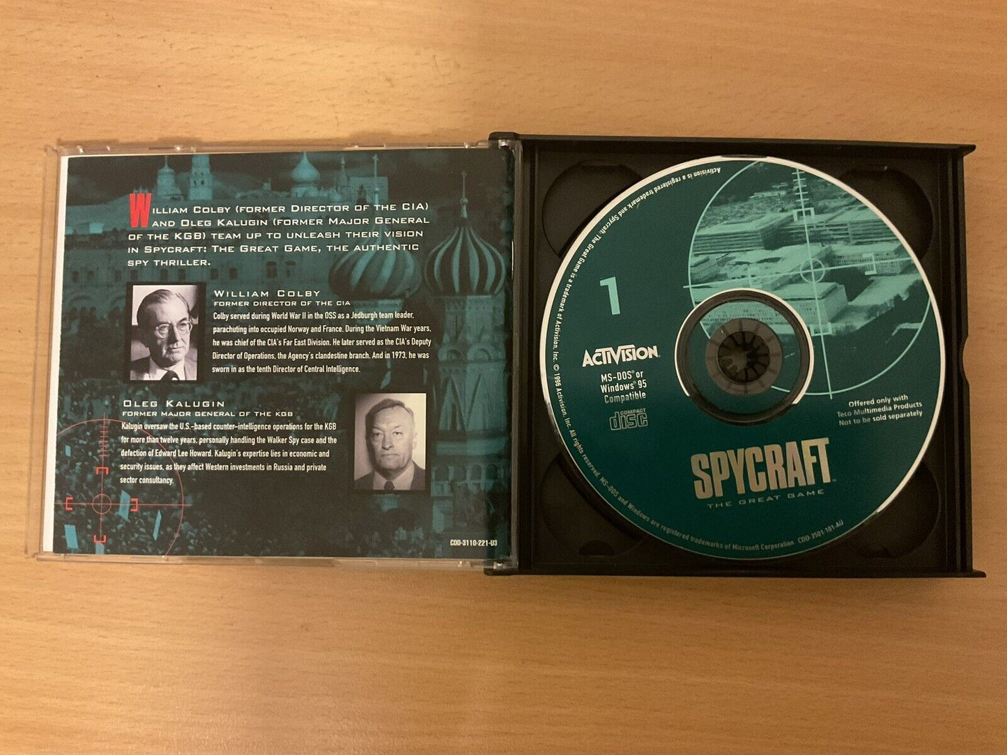 SPYCRAFT PC CDROM Vintage Game - Activision 1996 and Official Guide Book 1996