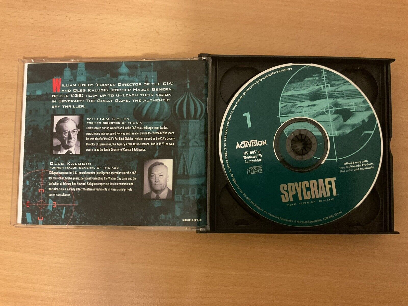 SPYCRAFT PC CDROM Vintage Game - Activision 1996 and Official Guide Book 1996