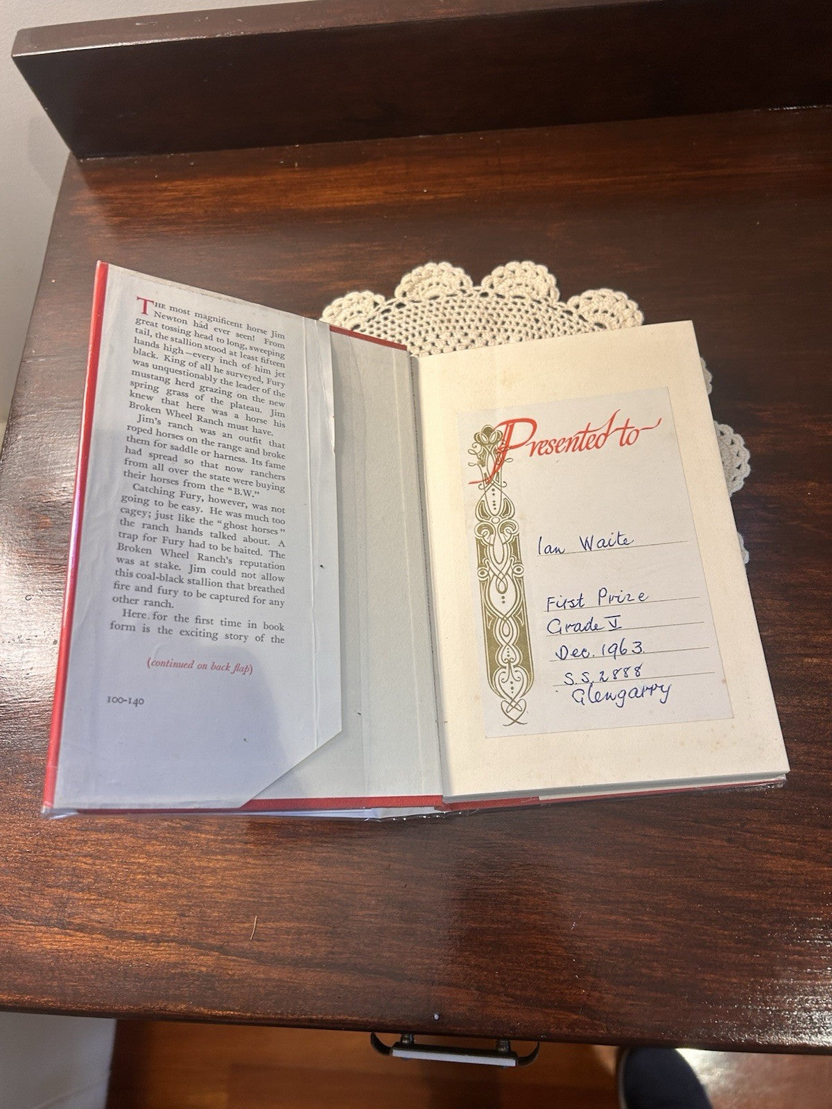 Fury Stallion of Broken Wheel Ranch 1962 HC DJ Albert G Miller Collins UK