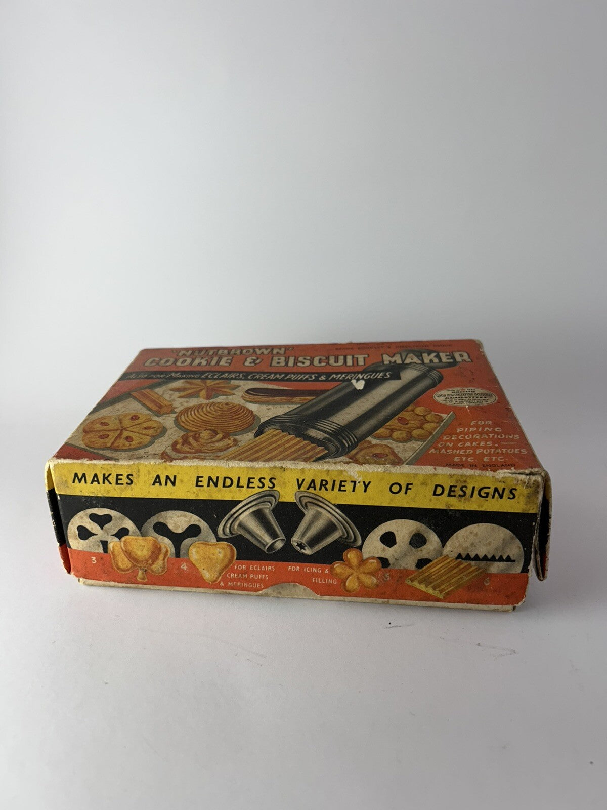 NUTBROWN Vintage Cookie & Biscuit Maker Original Box English Origin Kitchenalia 
