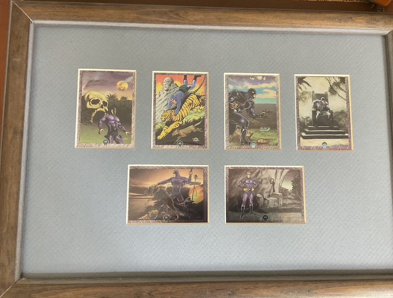 1994 The Phantom Gold Foil Chase Cards G1–G6 Complete Set Framed
