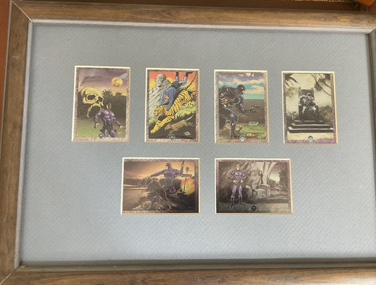 1994 The Phantom Gold Foil Chase Cards G1–G6 Complete Set Framed