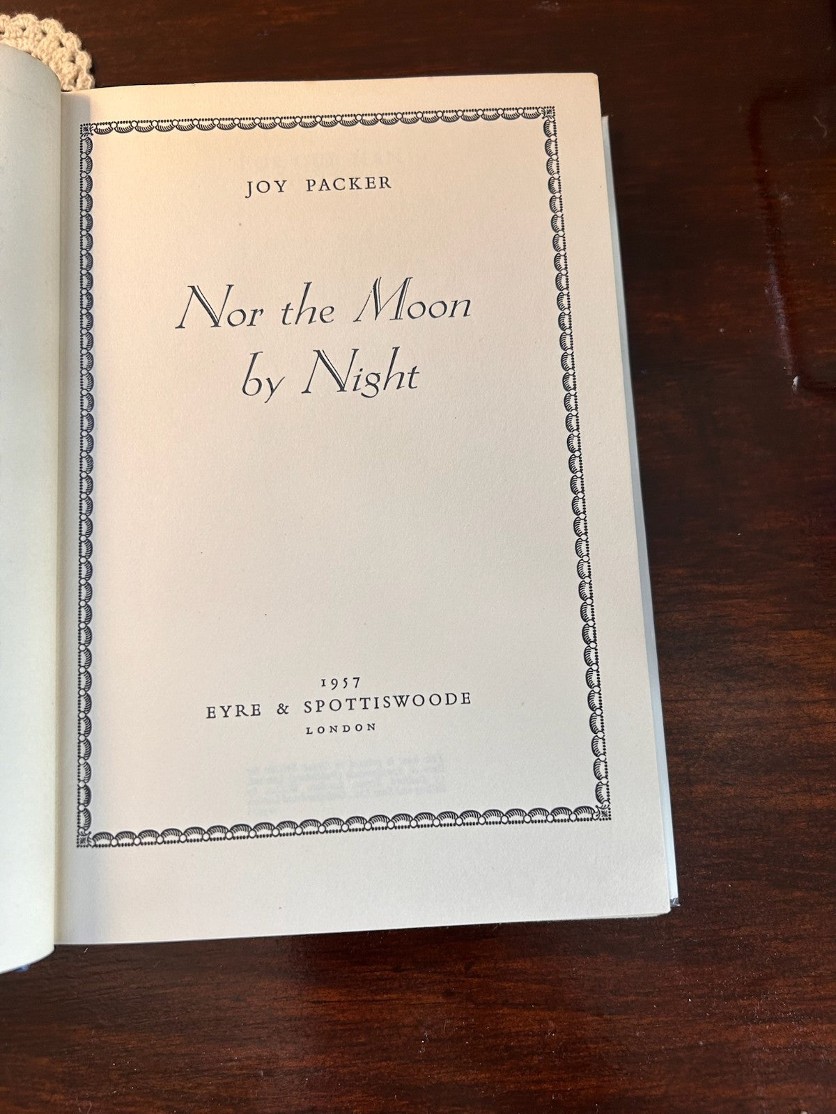 Nor the Moon by Night by Joy Packer (1957) Vintage Hardcover with Dust Jacket