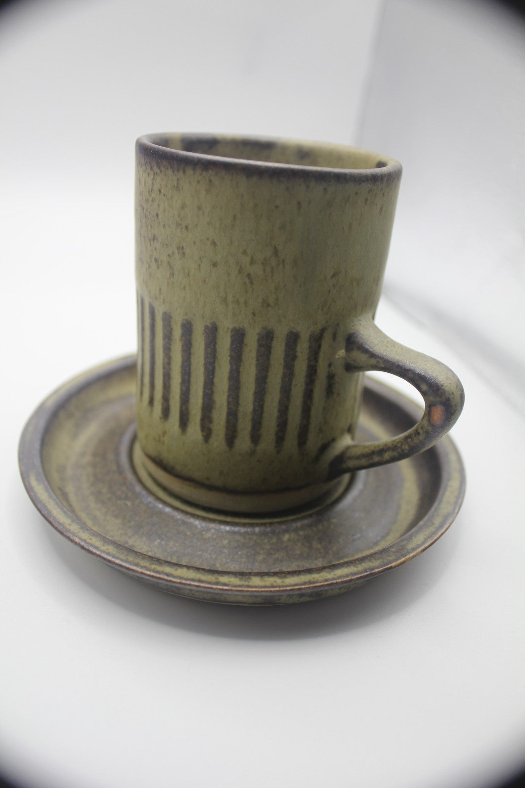 Vintage Tremar Pottery Coffee Set – 2 Mugs & Saucers + Lidded Pot – UK Studio