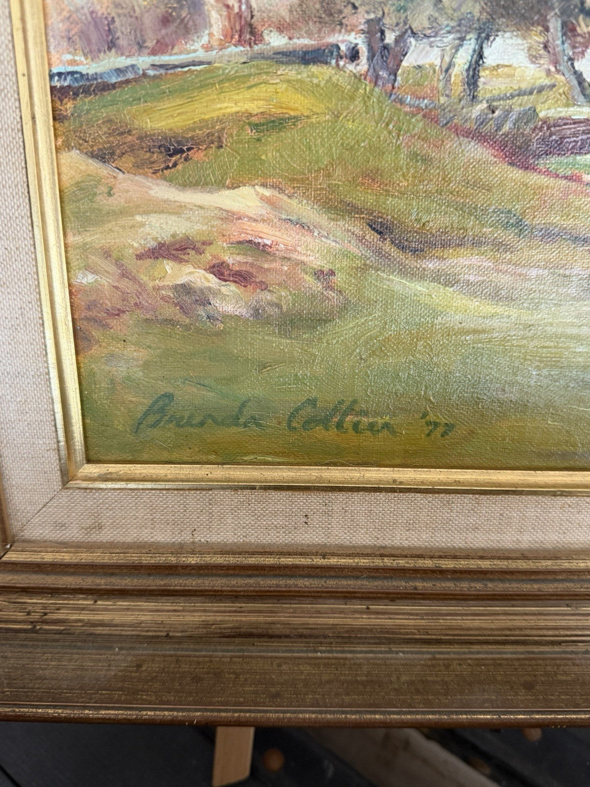 Brenda Collier 1977 Original Oil Painting Australian Landscape Signed Framed