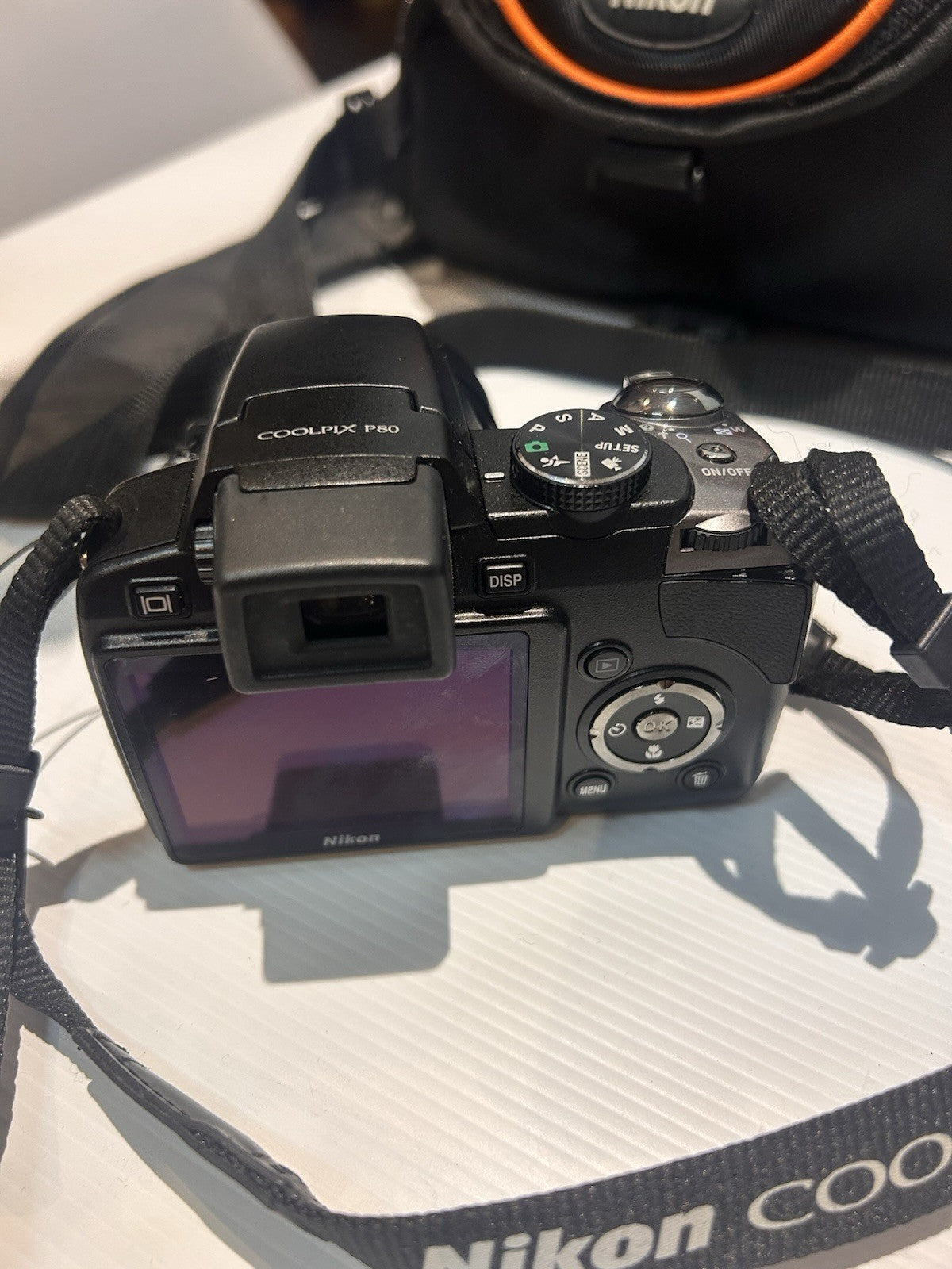 Nikon Coolpix P80 Camera 10.1MP w/ Charger & Nikon Bag With Rain Cover