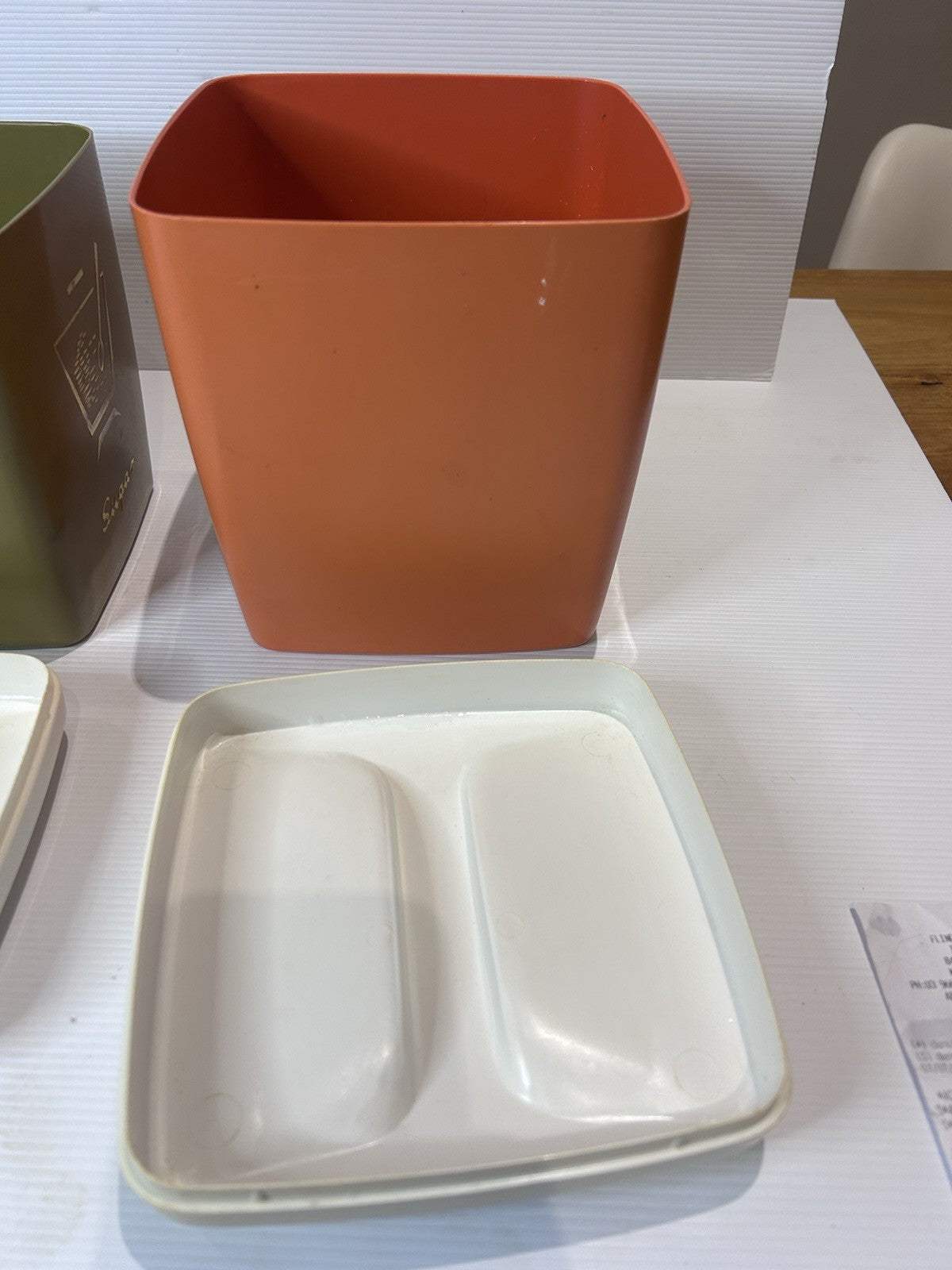 Vintage 1960s Nally Canister Set Tea Sugar Flour Retro Plastic Kitchenware