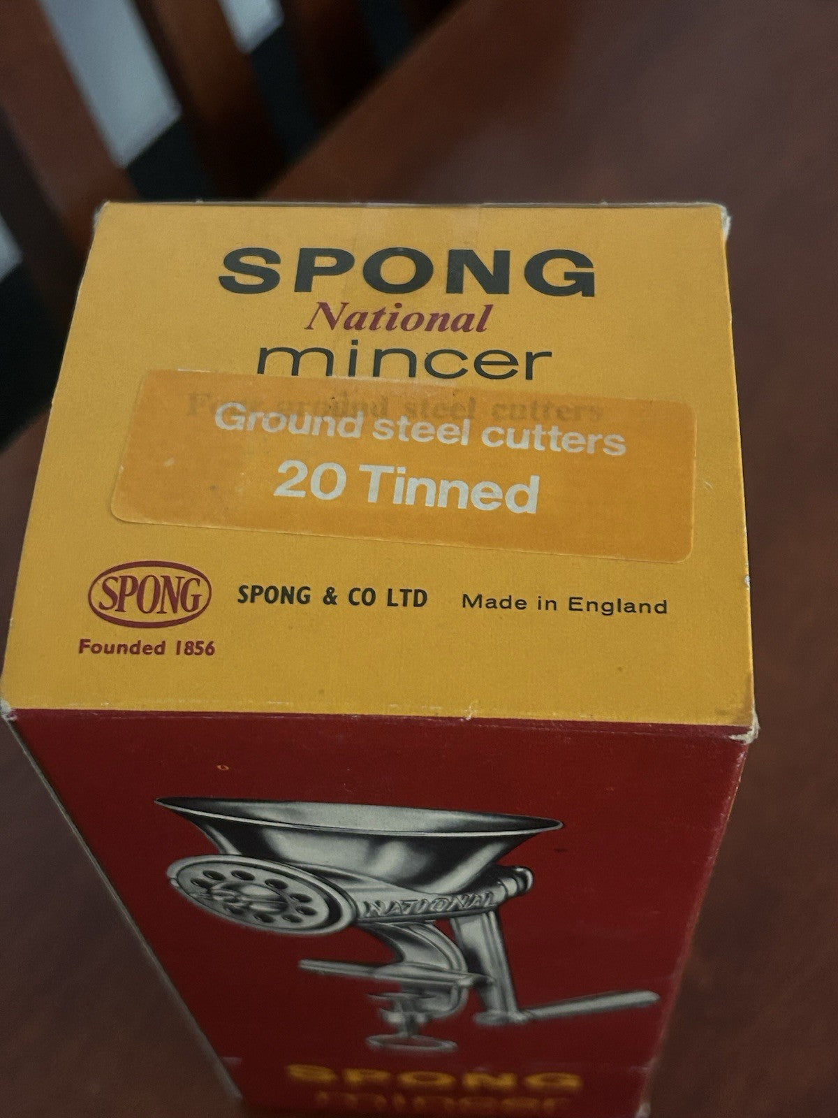 Spong National No.20 Mincer Made in England Boxed Vintage Kitchen Tool