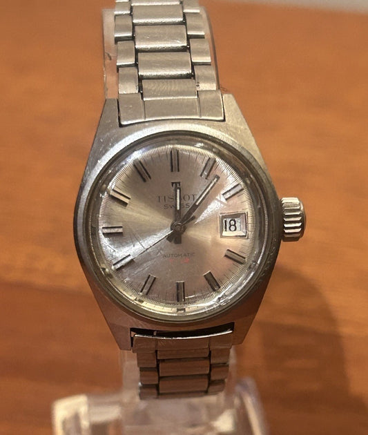 Vintage 1970s Tissot T12 Ladies Automatic Mechanical 120m SS Watch 38556