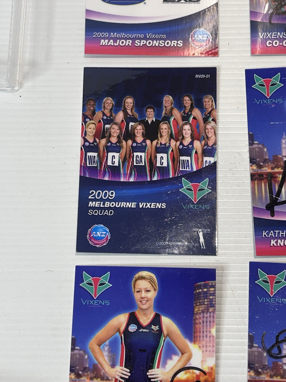 2009 Melbourne Vixens Signed Card Set Netball Premiers McMahon Chatfield