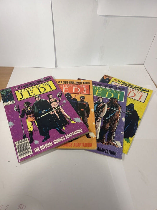 Star Wars: Return of the Jedi Comic Books Complete Set of 4 Marvel Comics 1983