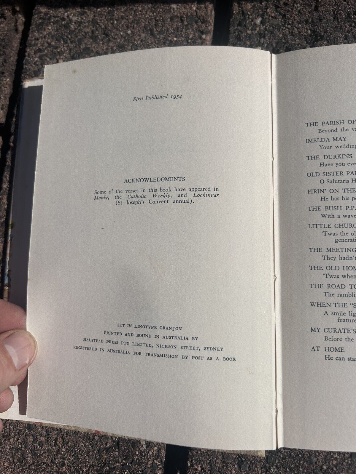 JOHN O'BRIEN. THE PARISH OF ST MEL'S. HARDCOVER WJACKET. 1954 First Edition RARE