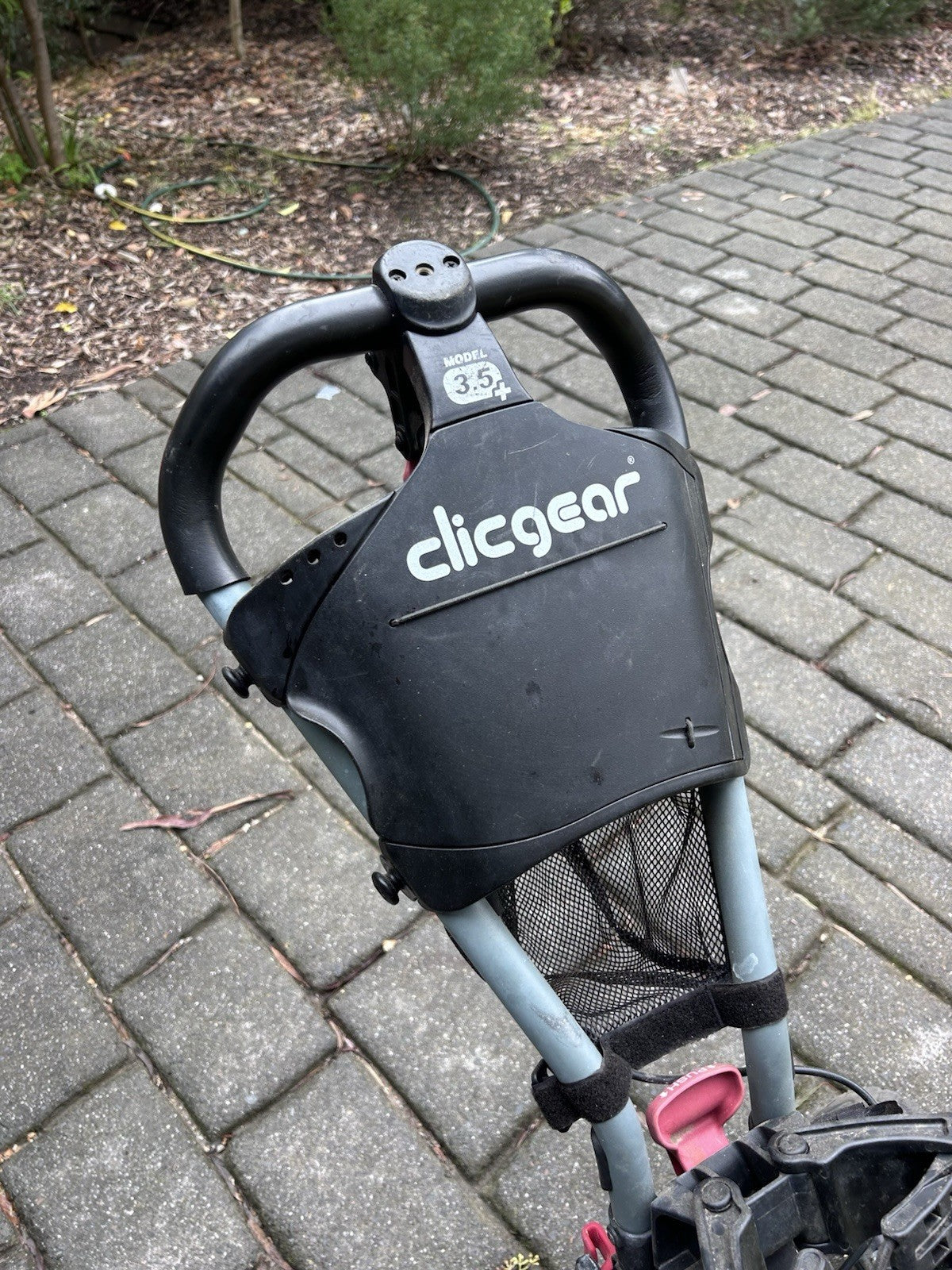 Clicgear 3.5+ Golf Push Cart Buggy 3-Wheel Foldable Trolley Grey/Black