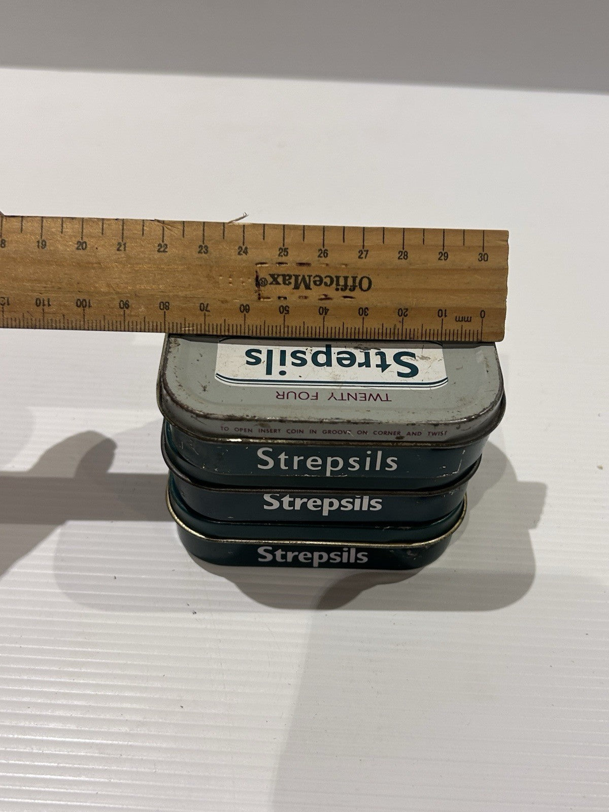Vintage Strepsils Tin Trio – Boots Antiseptic Throat Lozenges Advertising Lot