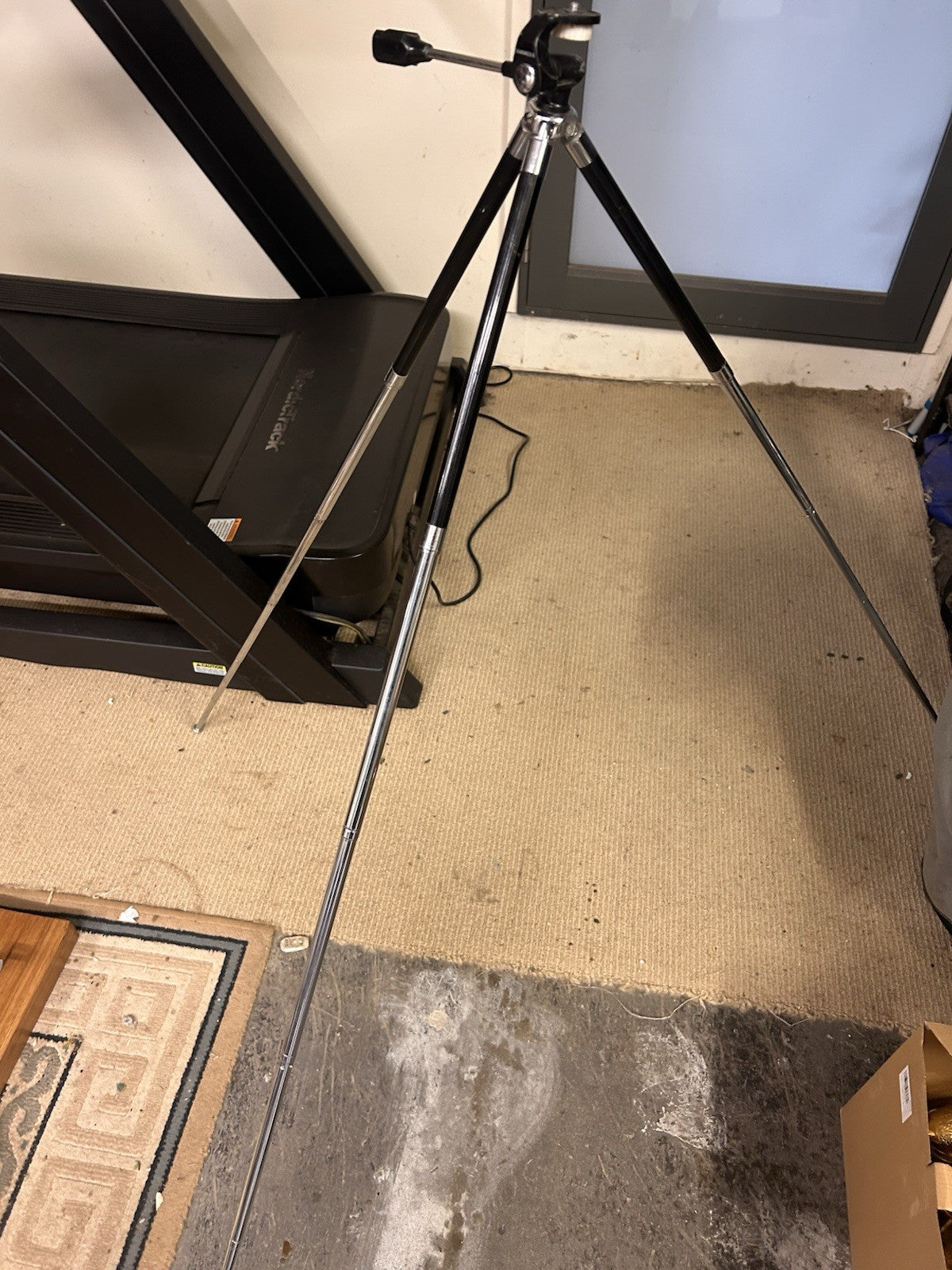 Hanimex B Vintage Camera Tripod with Adjustable Head & Vinyl Case 1960s