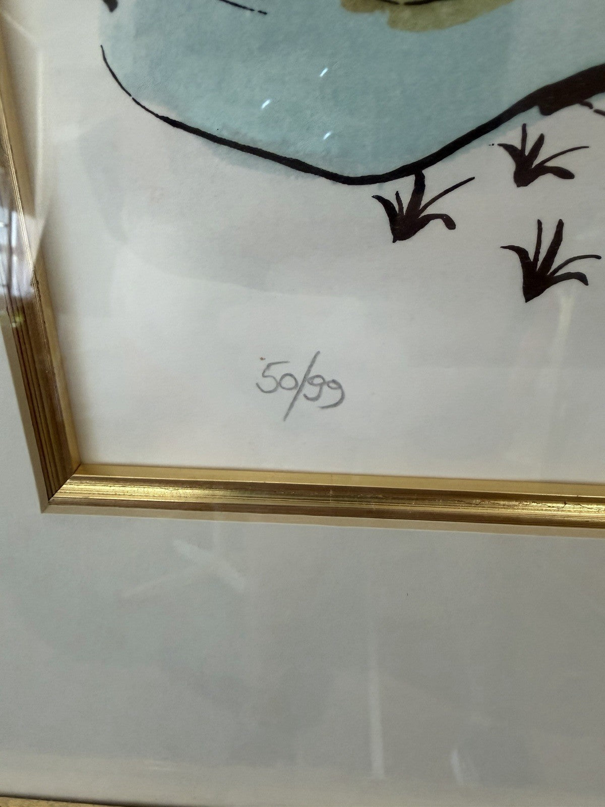 Martin Jonas 1992 Signed Hand Coloured Print 50/99 Naive Art Framed