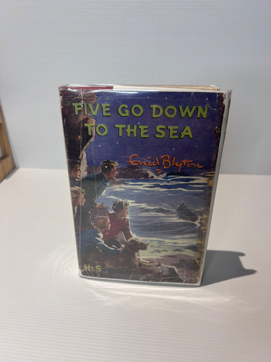 Five Go Down to the Sea Enid Blyton 1953 HC DJ 1st Ed Famous Five H&S