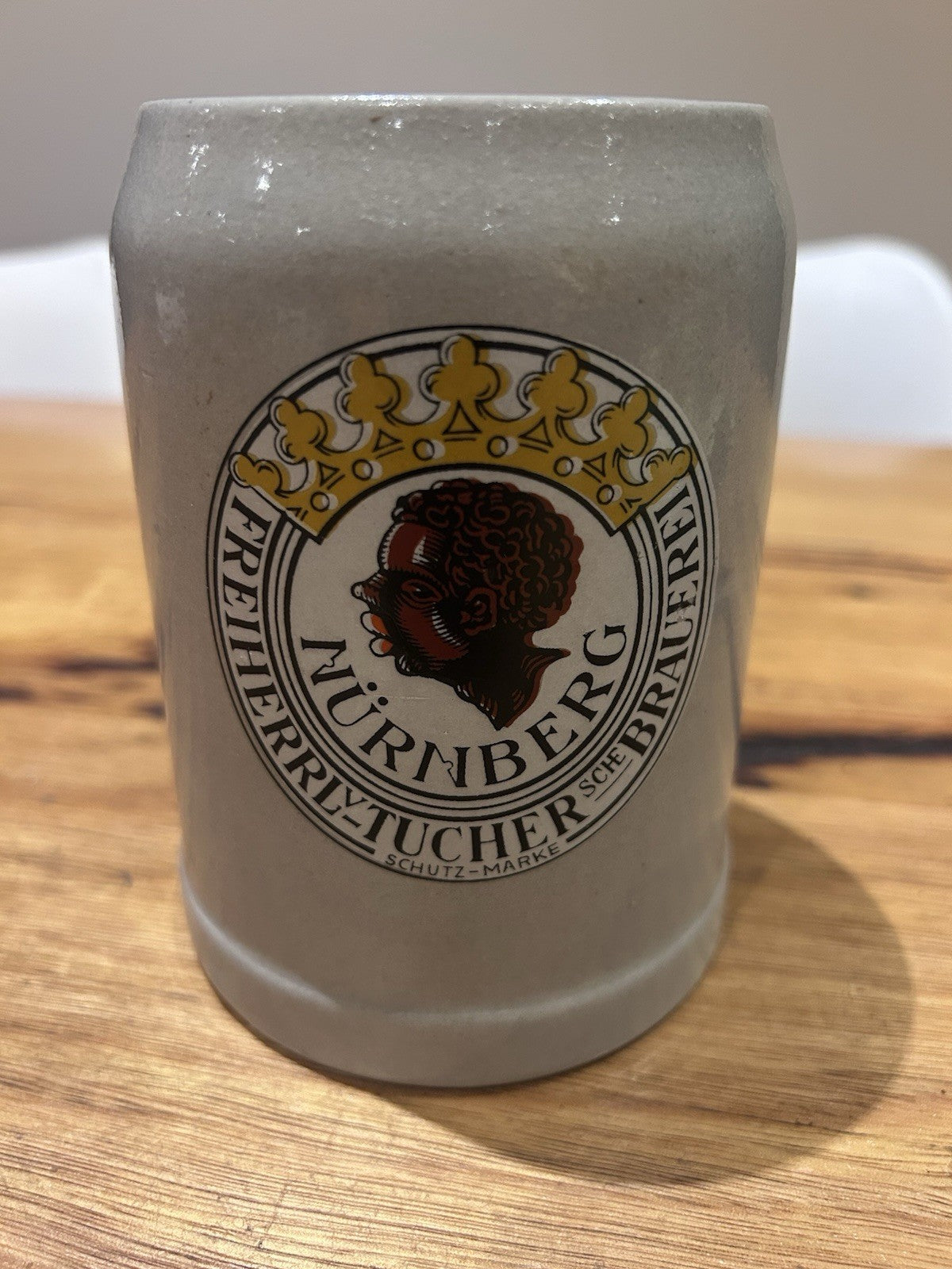 Vintage GERZ 0.5L Beer Stein Nürnberg Tucher Brewery Germany West