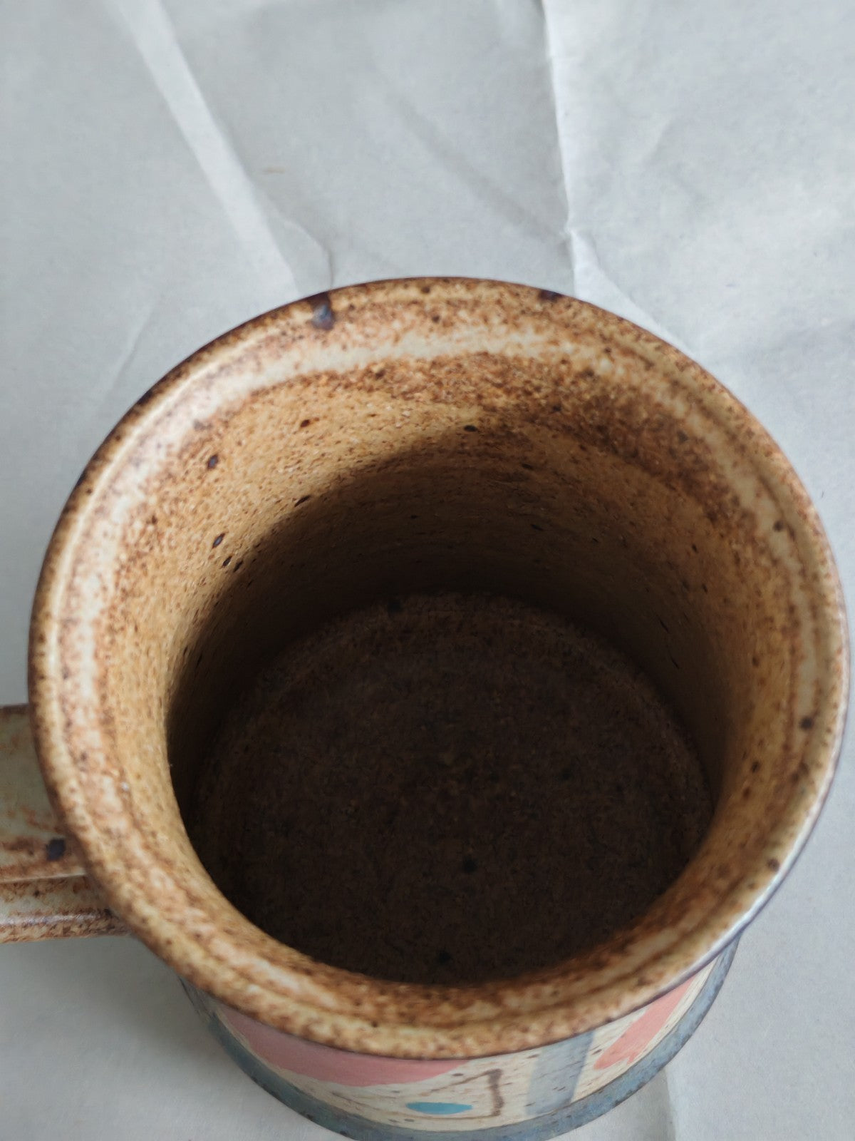 Vintage 'Taggerty Pottery' Studio Pottery Mug – Handcrafted Geometric Stoneware