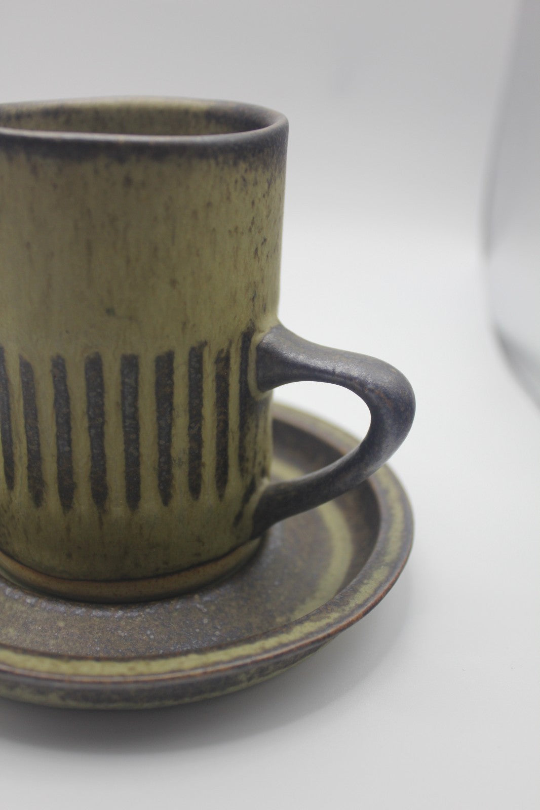 Vintage Tremar Pottery Coffee Set – 2 Mugs & Saucers + Lidded Pot – UK Studio