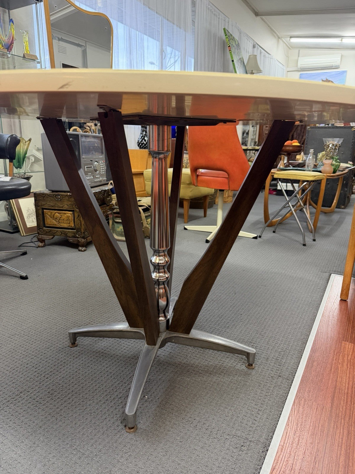 1970s Dimensional Plastics Glamourama Resin Dining Table 4 Swivel Chairs