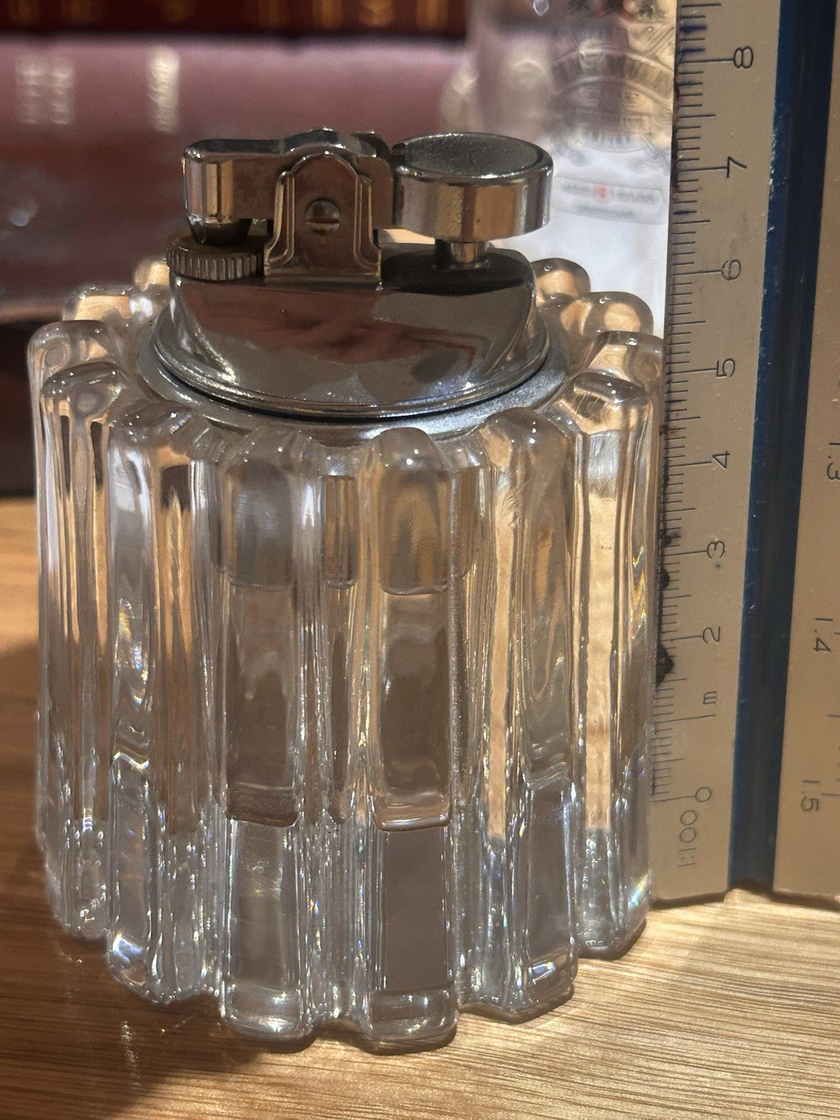 Vintage Koei Unicon Japan Glass Table Lighter Retro Desk Lighter - UNTESTED