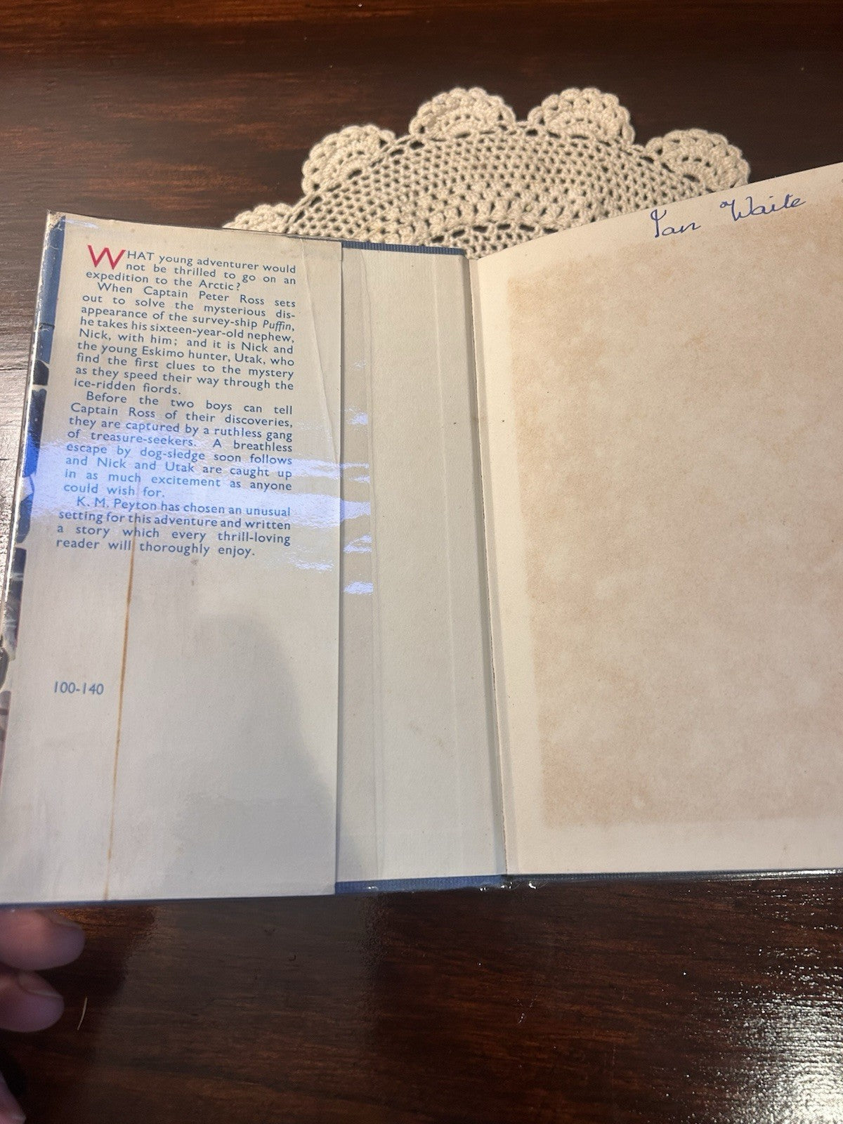 North to Adventure K.M. Peyton 1961 HC DJ Collins London Arctic Adventure Novel