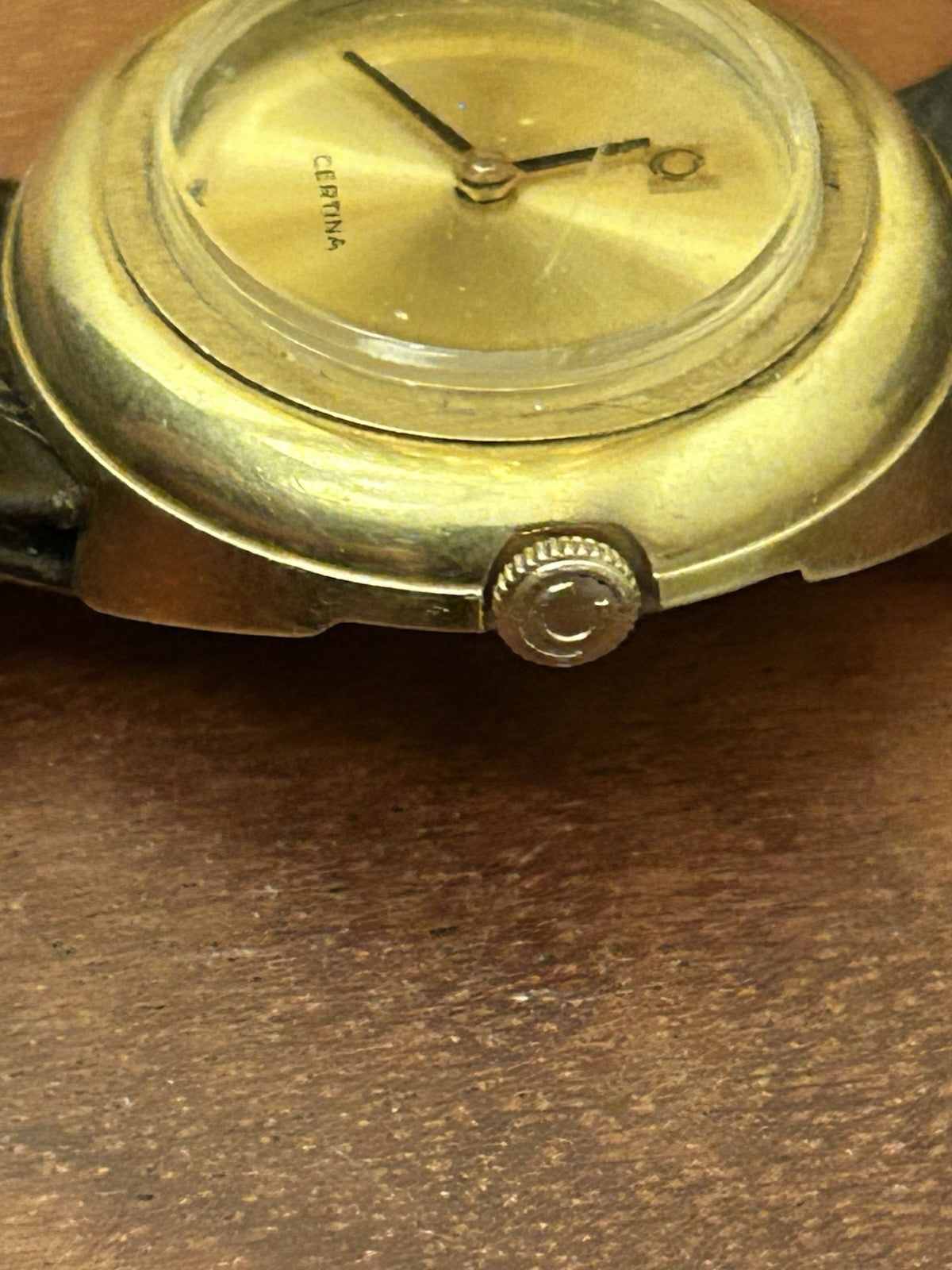 Vintage Certina Swiss Made Ladies Dress Watch Manual Wind Gold Tone 1970s