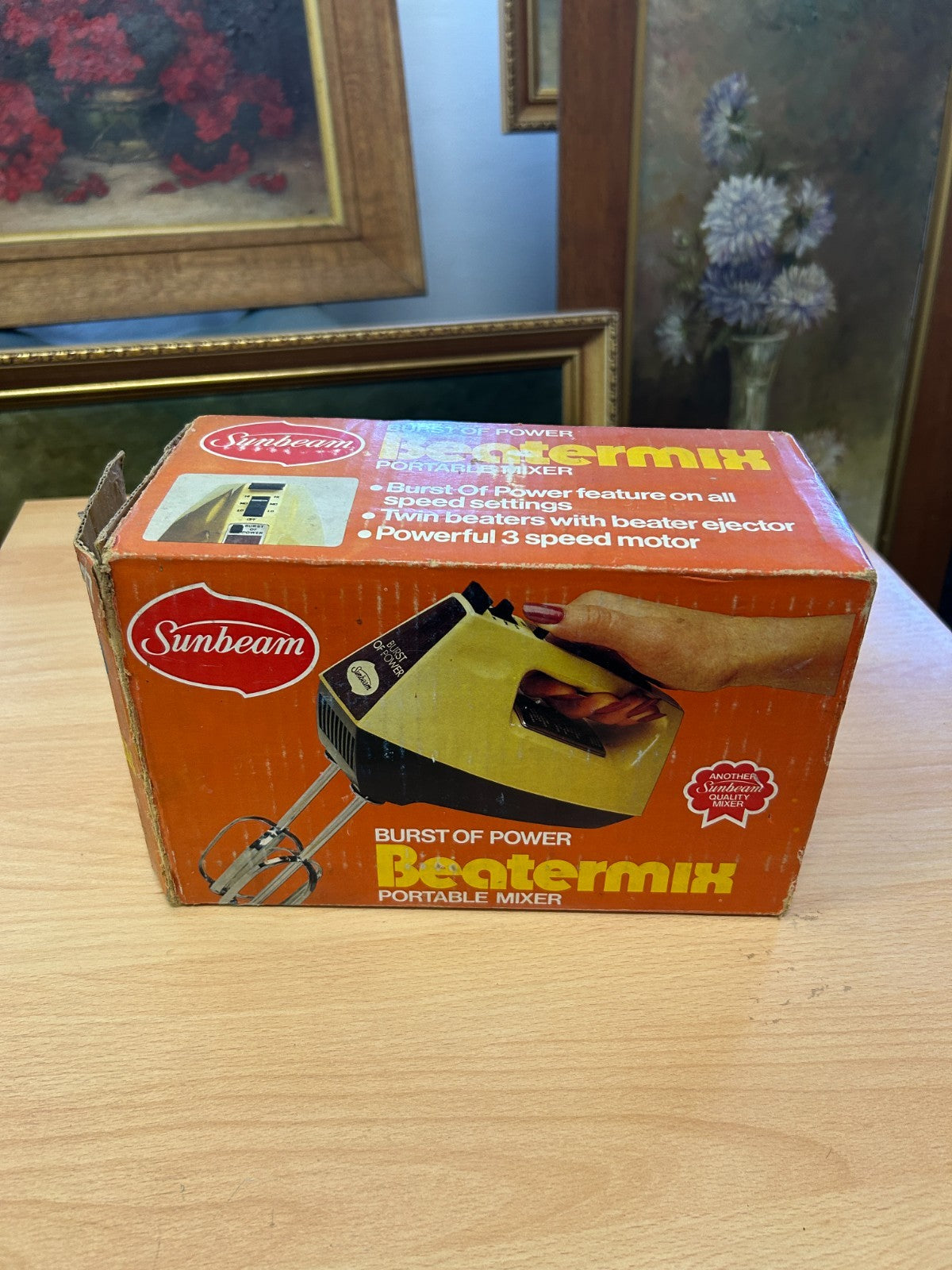 Vintage Sunbeam Beatermix JM7 Portable Mixer Boxed c1960s Australia