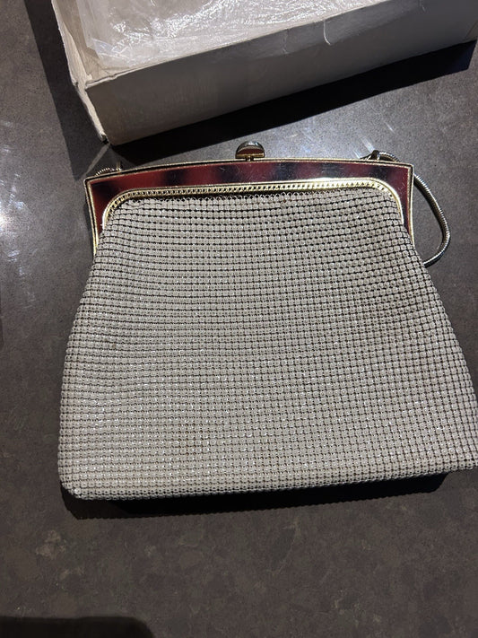 Vintage Glomesh B705 Bone Mesh Evening Bag with Box – Tortoiseshell Frame
